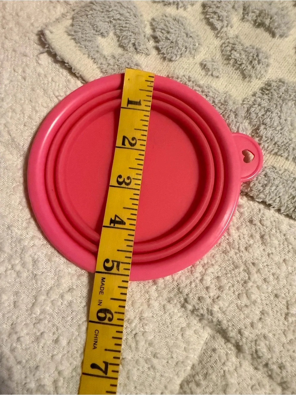 Collapsible Silicone Pet Bowl - Bright Pink